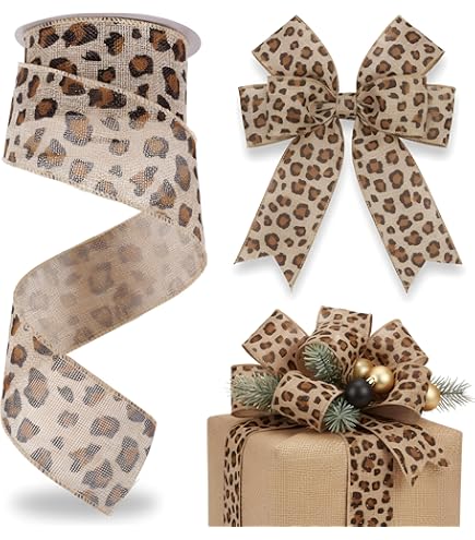 Amazon.com: Fantastic Kurdele 11 Yard 1.37 Inch Leopard Print